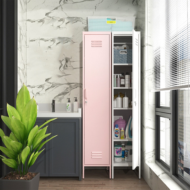 单门铁皮衣柜家用窄立柜小型衣柜夹缝收纳置物柜铁艺阳台储物柜子,住宅家具,独立衣柜,淘宝优惠券,粉丝福利购,淘宝优惠卷