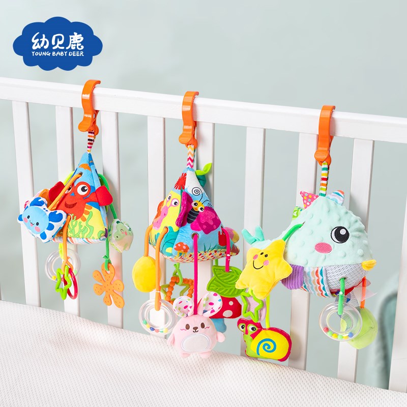 婴儿车风铃宝宝车载床铃安抚挂饰安全座椅玩具新生儿推车挂件摇铃