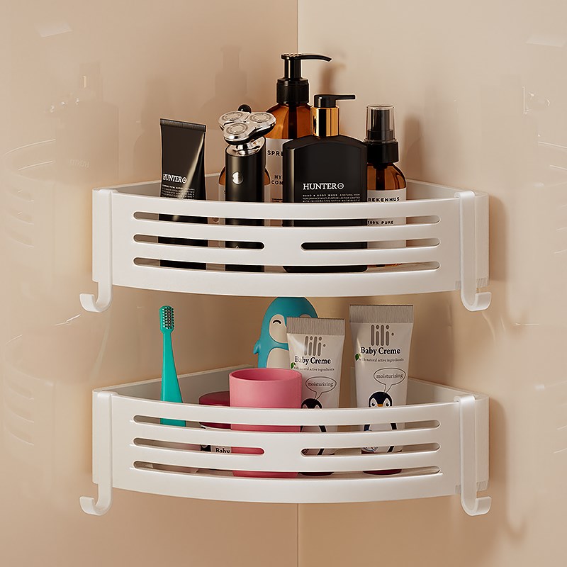 浴室三角置物架免打孔卫生间厕所洗手间壁挂式洗漱台墙上收纳挂架