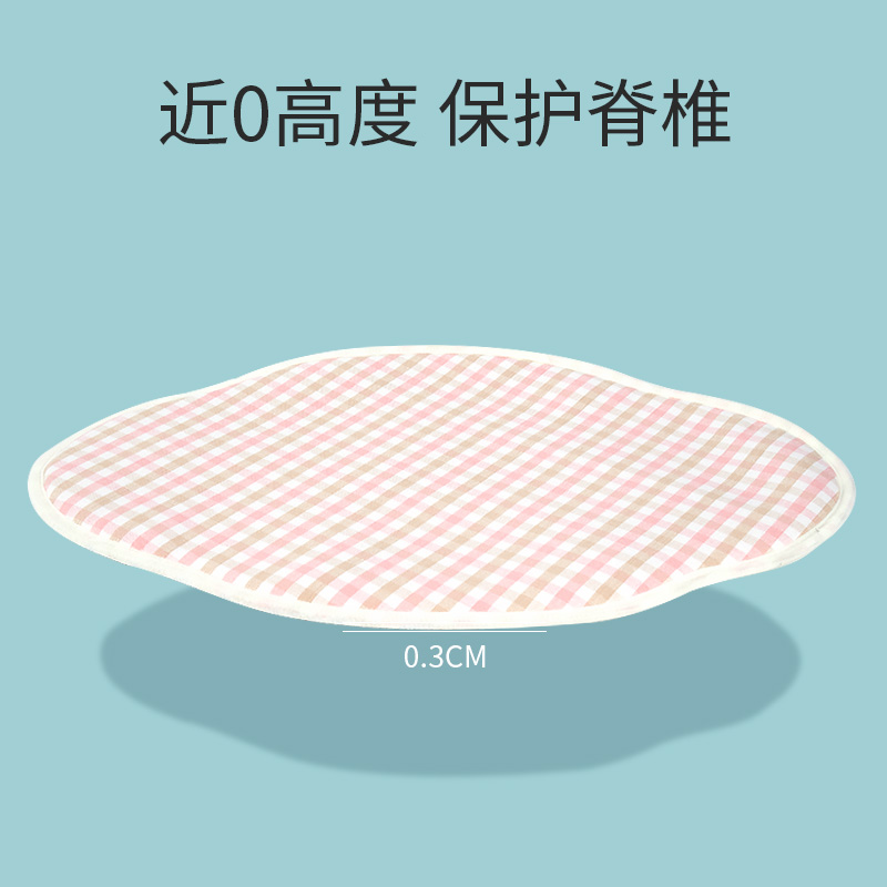婴儿枕巾新生儿枕头平枕宝宝苎麻夏透气3个月吸汗防吐奶云片枕垫