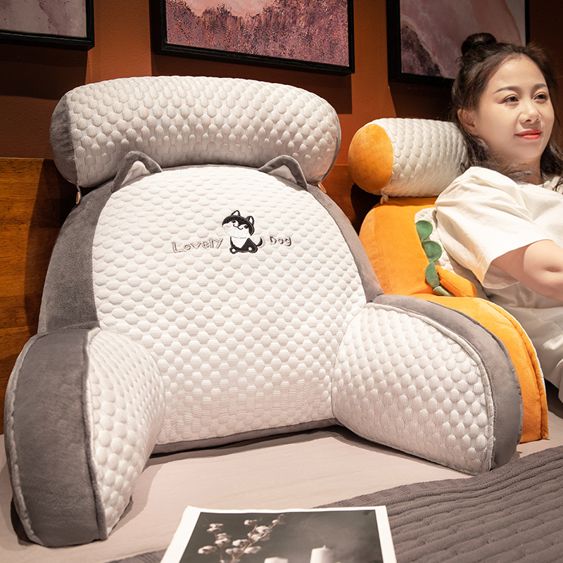 冰豆豆床头软包大靠背沙发靠垫枕头床上看书床靠护腰垫靠枕抱枕夏