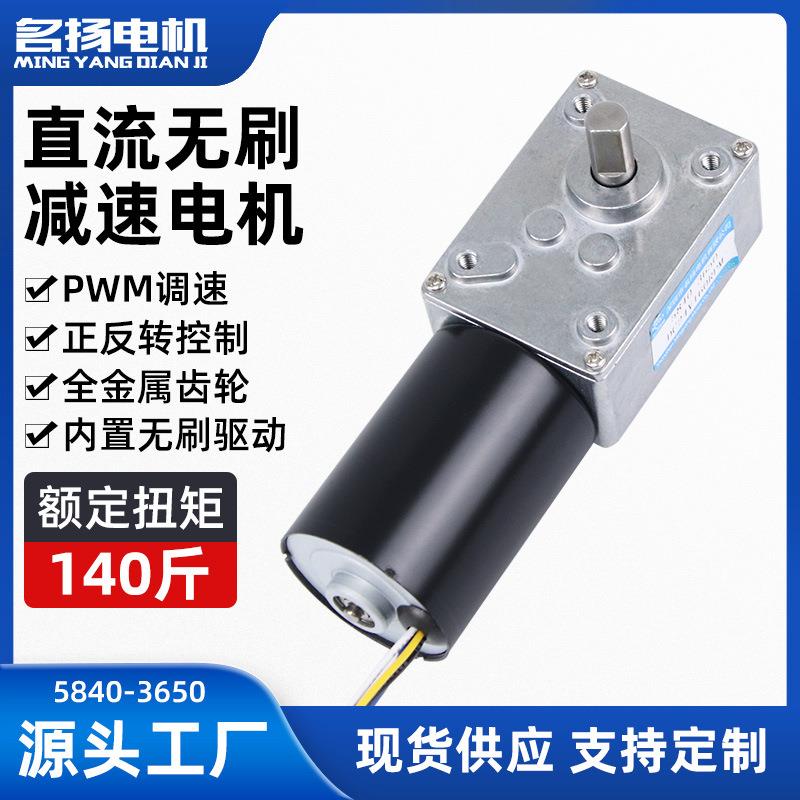 无刷直流减速电机12v24v蜗轮蜗杆5840-3650调速微小型大扭力马达