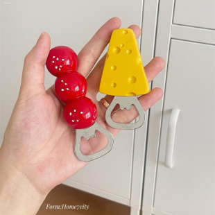 创意卡通冰箱磁贴开瓶器起子3d立体多功能家用个性 磁吸啤酒瓶起子