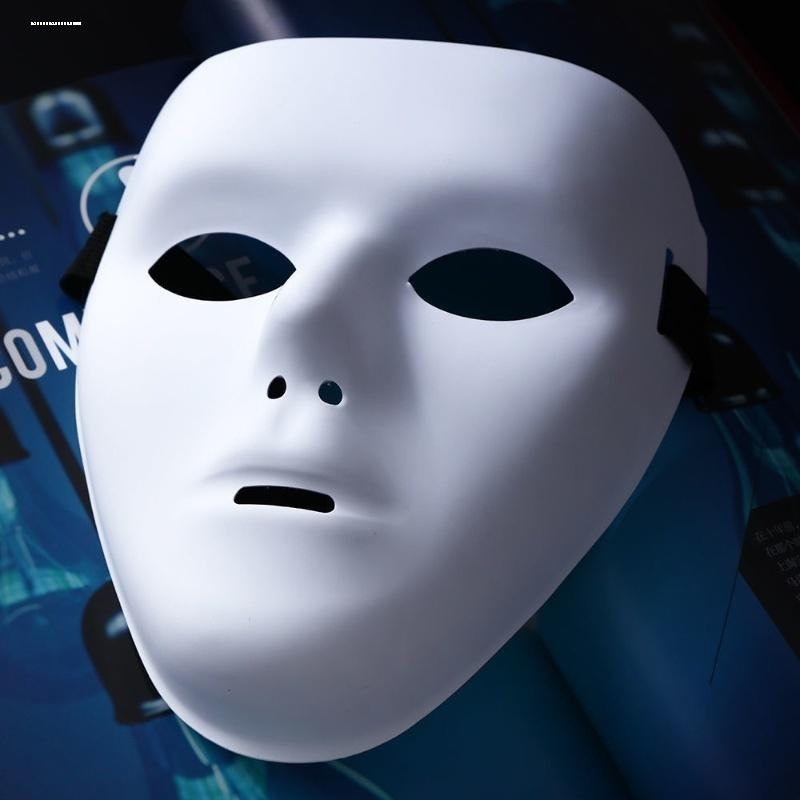 黑色全脸街舞面具男化妆舞会COS搞怪假面舞团红色跳舞表演面罩女