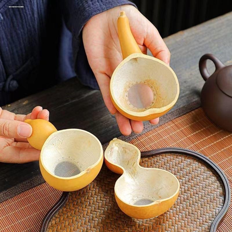 日式手工葫芦茶滤创意茶漏网滤茶