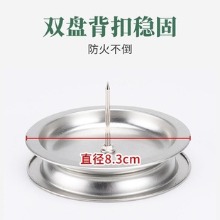 艾条底座大底盘艾条熏香托盘不锈钢接灰盘插艾草条回南天家用