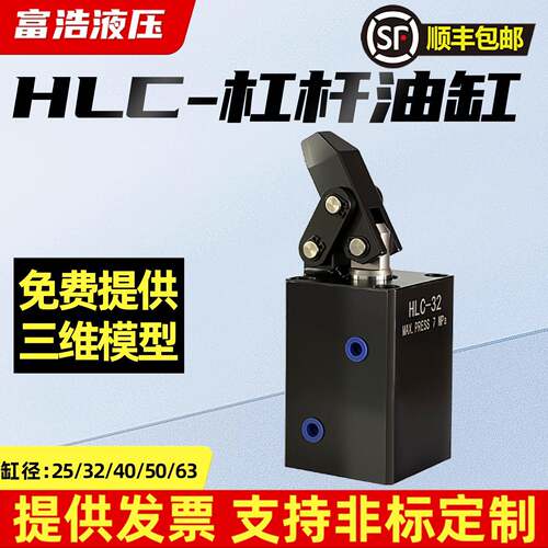 HLC杠杆油缸工装夹具液压缸HLC-25/32/40/50/63杠杆缸