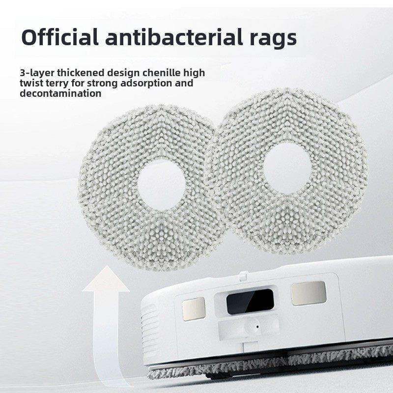 配有Ecovacs N9+扫地机器人拖把配件Yeedl扫地机K10/K20抹布侧刷