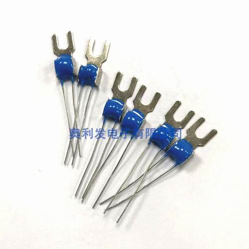 温度传感器 PTC热敏电阻温探头 线耳壳类1K 蓝胶功放音响U形叉片