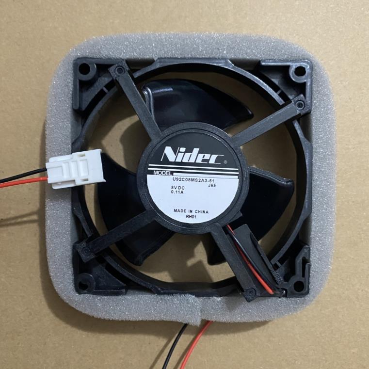 NIDEC U92C08MS2A3-51 8V 0.11A冰箱冷藏冷冻散热风扇9.2CM两线