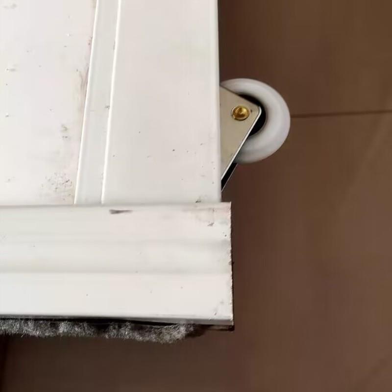 厨房卫生间移门下滑轮钛合金玻璃推拉门衣柜地滑轮子导轨静音轴.