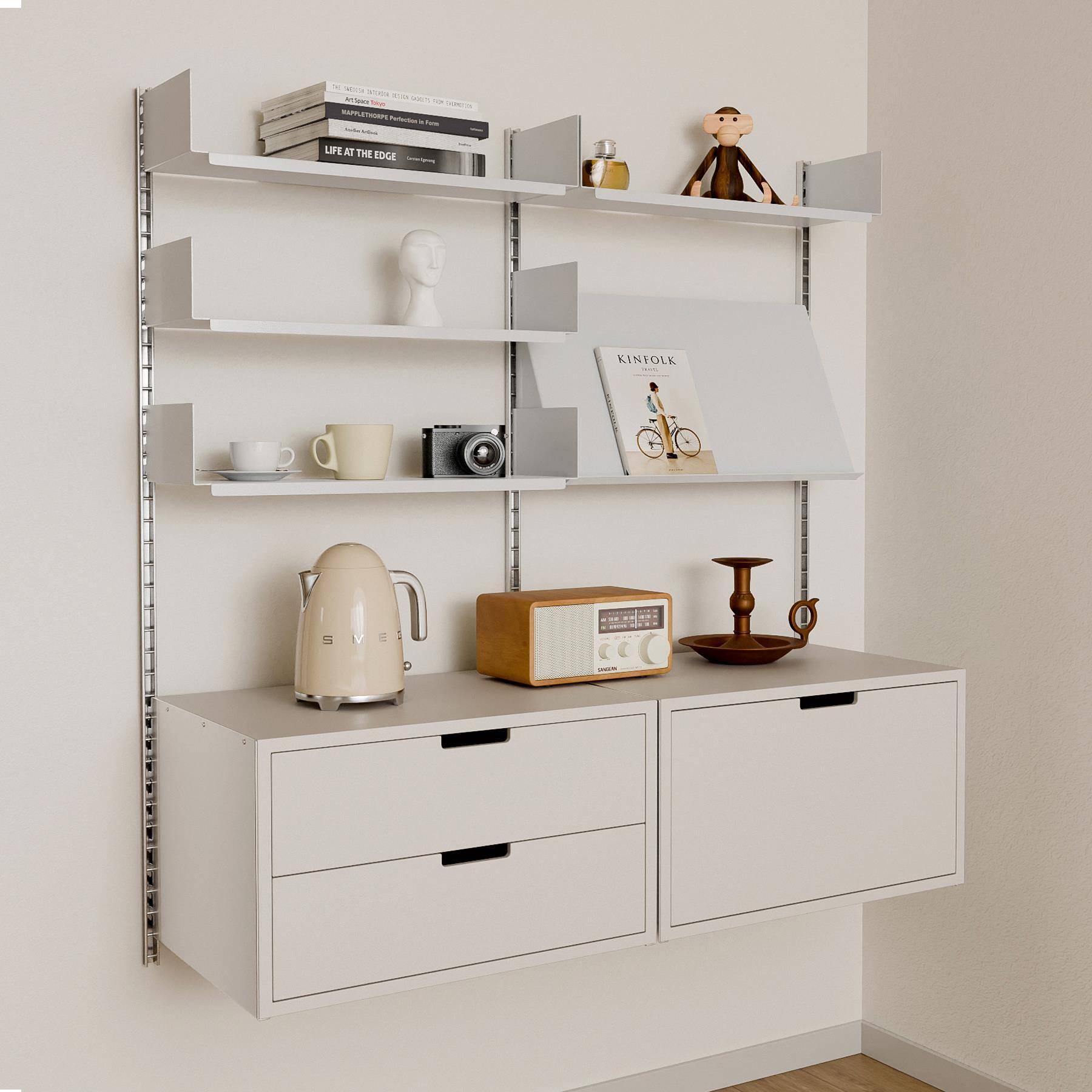 墙上置物架简约现代壁挂式铁艺隔板书架客厅挂墙多层收纳架展示架