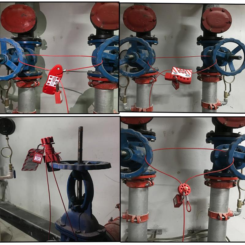 贝迪可调节钢缆安全锁具绝缘万用缆绳阀门锁LOTO能量隔离上锁挂牌