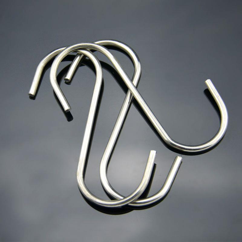 s型挂钩不锈钢多功能厨房厨具免打孔金属铁钢管勾子衣柜浴室挂钩