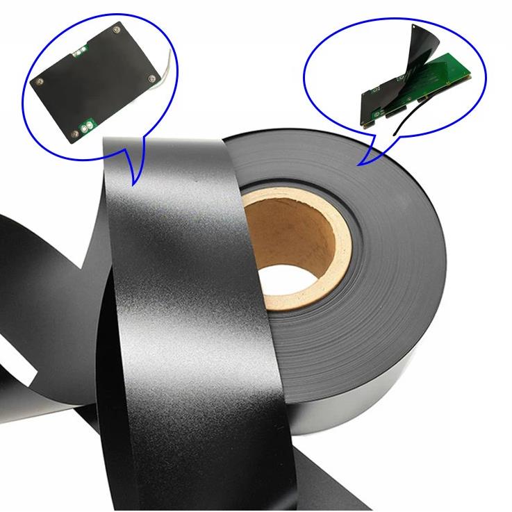 PC绝缘垫片防火阻燃耐高温PVC黑色麦拉片电源适配器线路板 带背胶