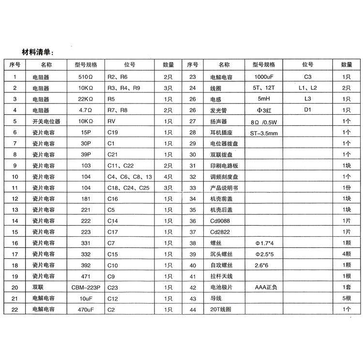 FM调频收音机套件 DIY制作散件组装教学实训真空管元器件焊接练习