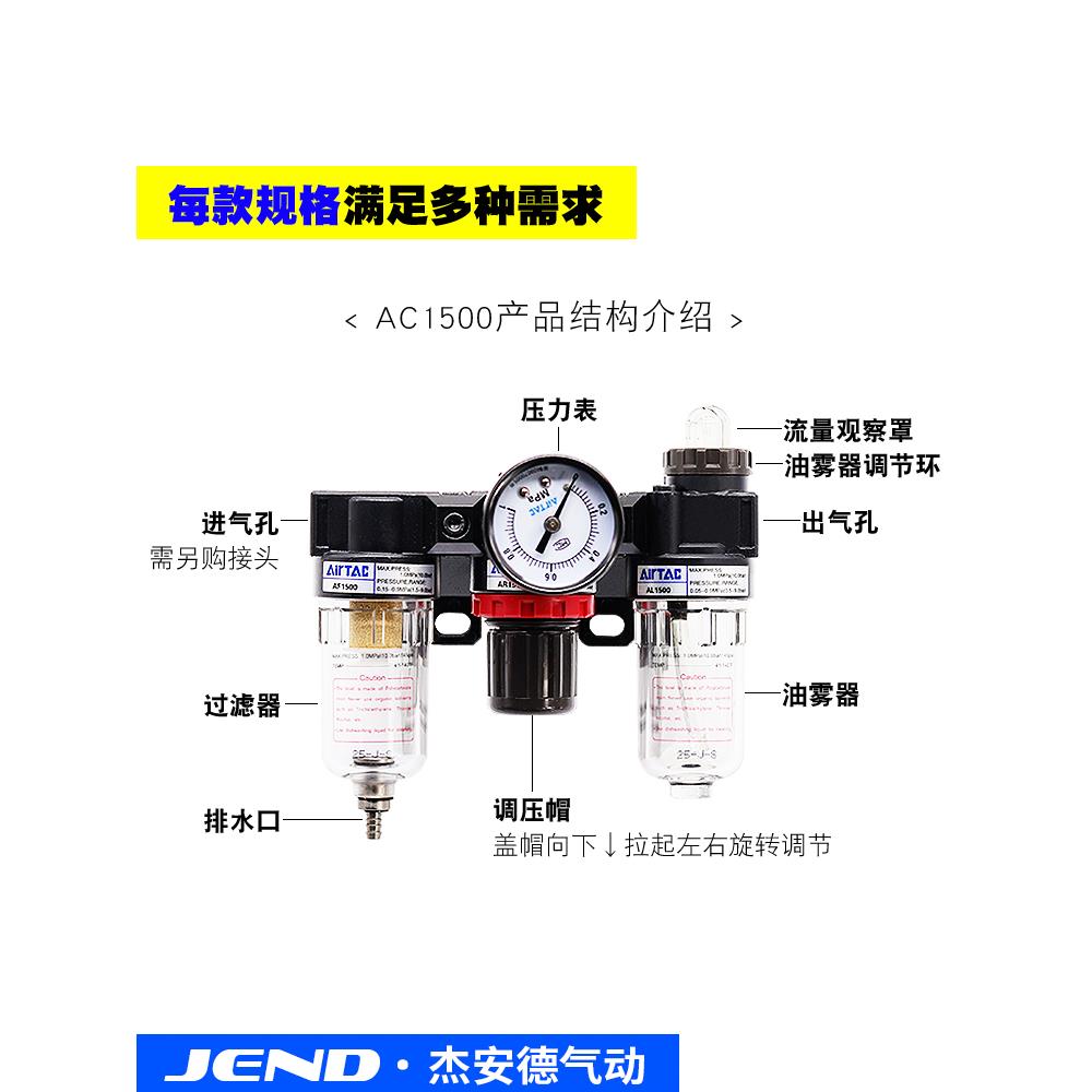 亚德客BFR气源处理器AFC20001二联件AC三联件BR3000调压阀BFC4000