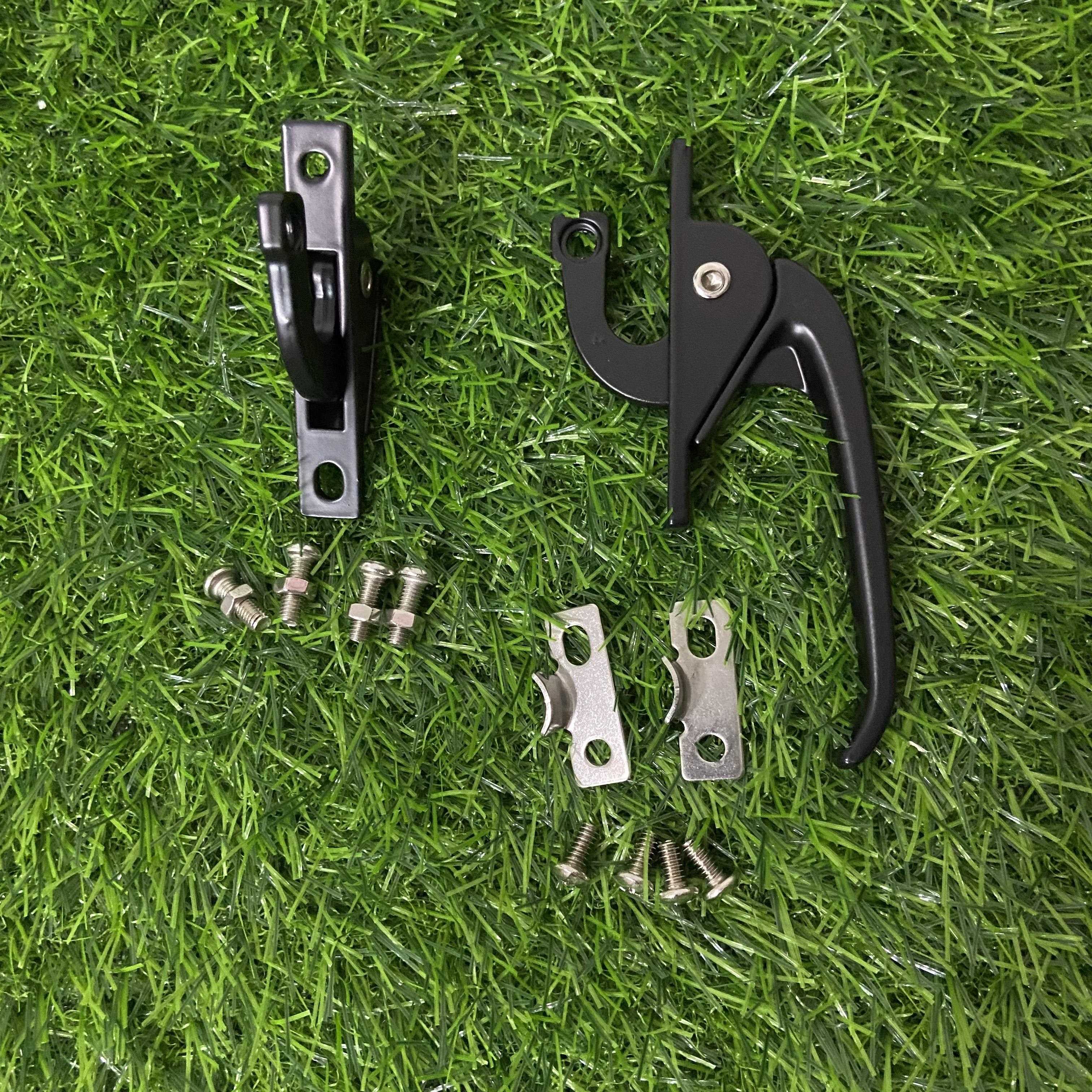 实心门窗老式铝合金平开窗户上下联动执手外开窗传动把手连杆锁扣