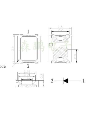 0.5W 1瓦高压2835 6V 9V 18V 36V 红蓝绿色彩光LED发光二极管灯珠
