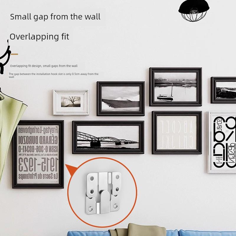 子母扣连接件山字型卡扣不锈钢挂码相框挂钩沙发固定扣家具金属件