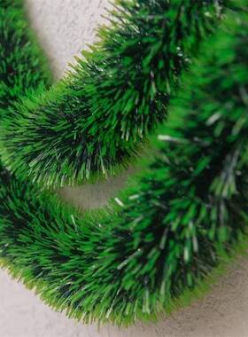 端午节装饰绿色毛条彩条拉花安康氛围挂饰商场店铺场景藤条布置品