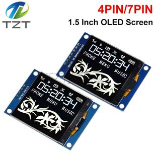 1.5寸OLED液晶显示屏模块SH1107驱动 IIC/SPI通信4针/7针 128*128