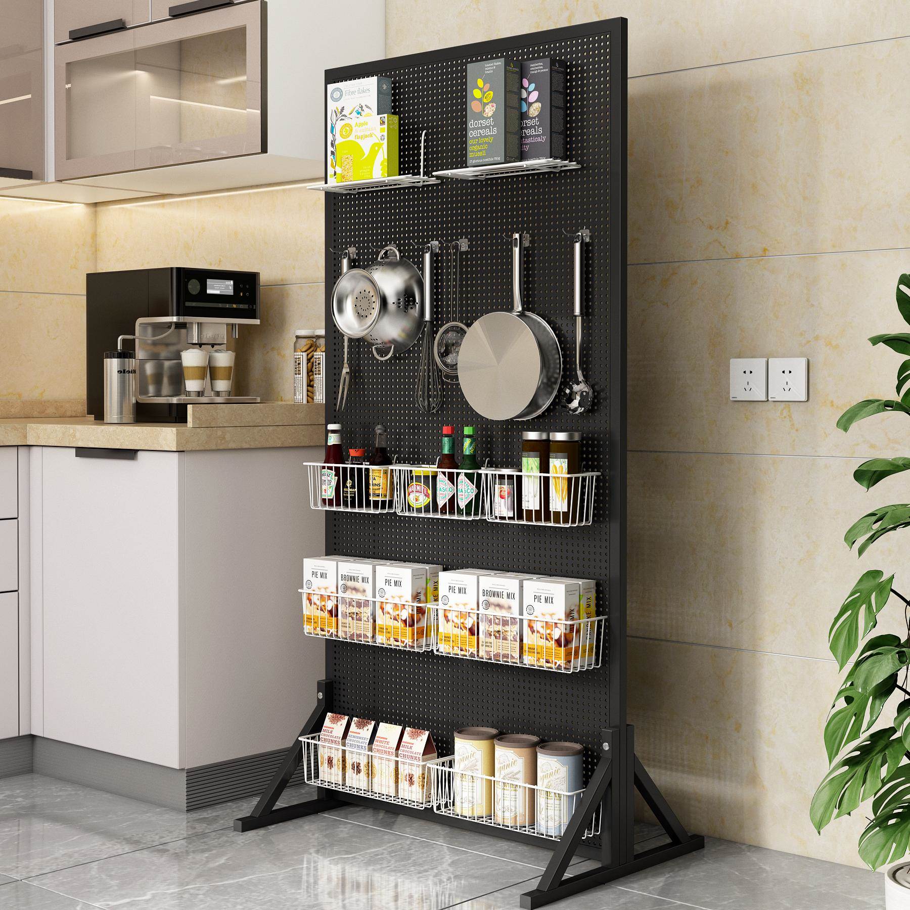 落地式洞洞板置物架手机配件饰品收纳五金工具挂板超市立式展示架