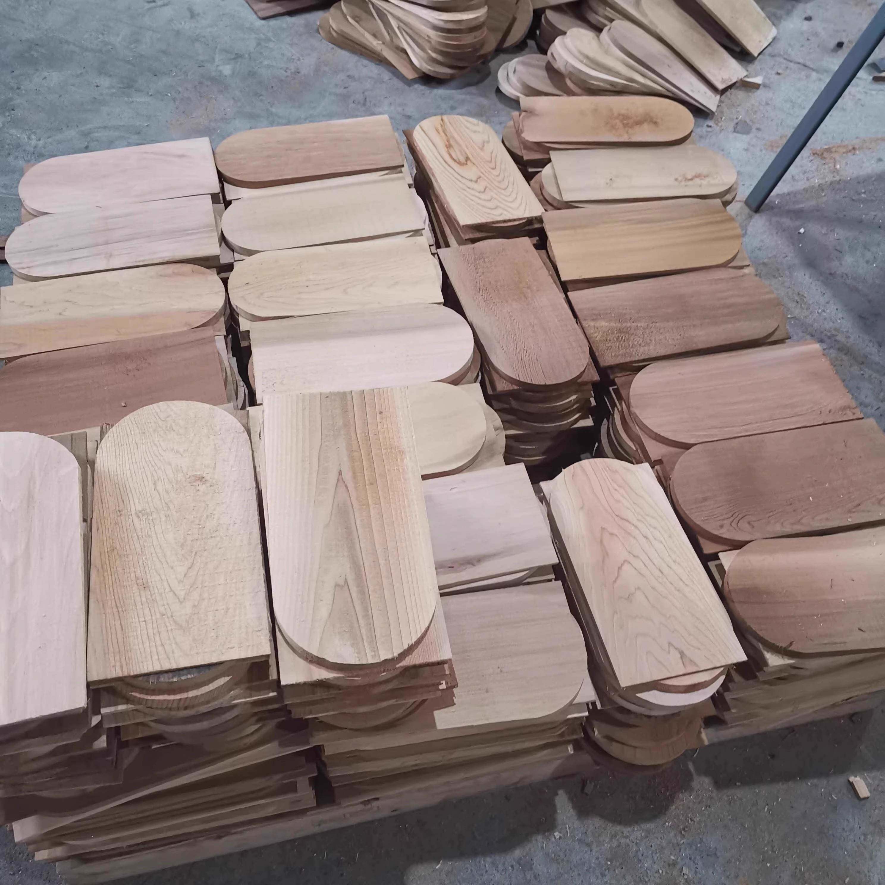 加拿大红雪松木瓦防腐木墙裙别野屋顶纯实木无节扣板吊顶阁楼瓦片