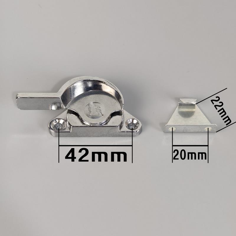 加厚老式窗户锁铝合金门窗推拉门锁扣卡扣月牙锁移门塑钢推拉窗锁