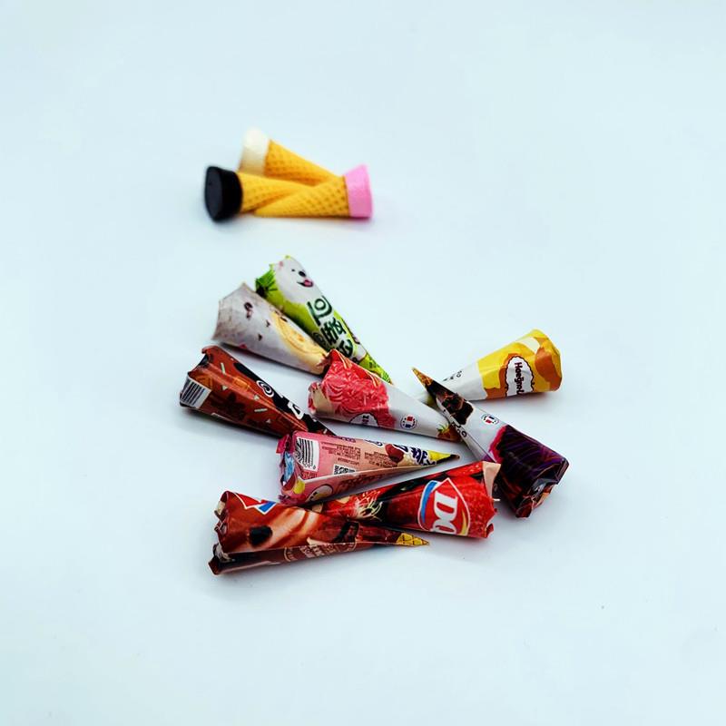 Dollhouse超市冰柜雪糕甜筒冰淇淋彷真食玩模型配件迷你娃屋摆设