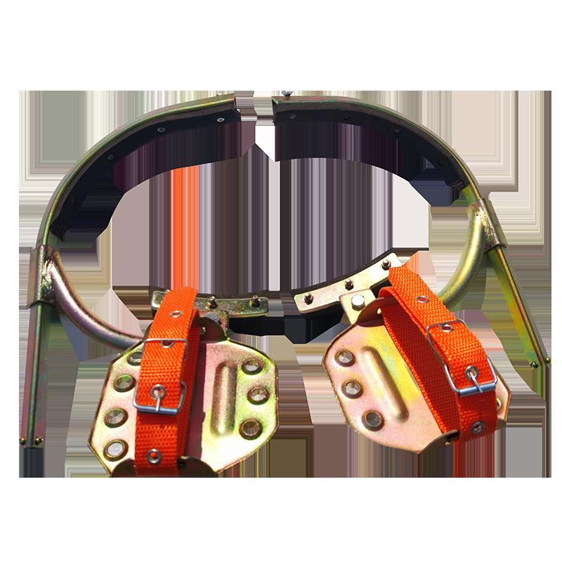 蹬杆脚扣国标铁鞋带齿木杆爬树神器加厚型脚钩木杆防滑防护