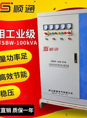 厂家SBW-100KVA三相大功率电力补偿式100KW全自动电源稳压器