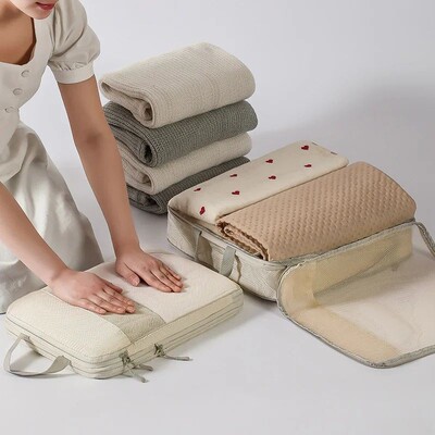 Compression Packing Cubes for Suitcases Travel Accessories E
