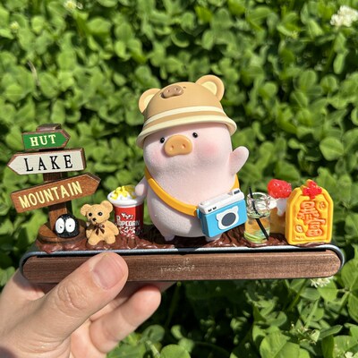 lulu猪奶油胶临时停车汽车挪车电话号码牌车内可爱卡通装饰品摆件