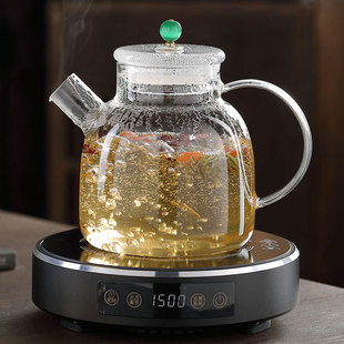 黑晶炉家用花茶煮茶壶茶器套装 加厚全玻璃烧水壶大容量养生壶新款