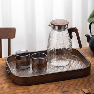 玻璃杯子家用水壶套装 中式 耐高温茶杯喝水杯防烫客厅待客杯具茶具