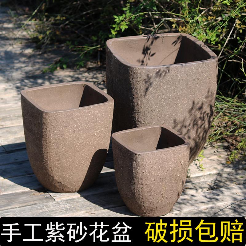 超大型落地式粗陶花盆大型花盆陶瓷花盆多肉花盆花盒花盆家用花盆