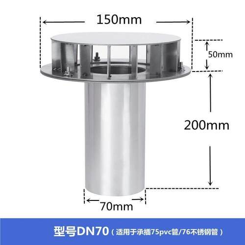 不锈钢天台地漏天沟屋面雨水槽87型雨水斗屋檐落水斗75/110/150管