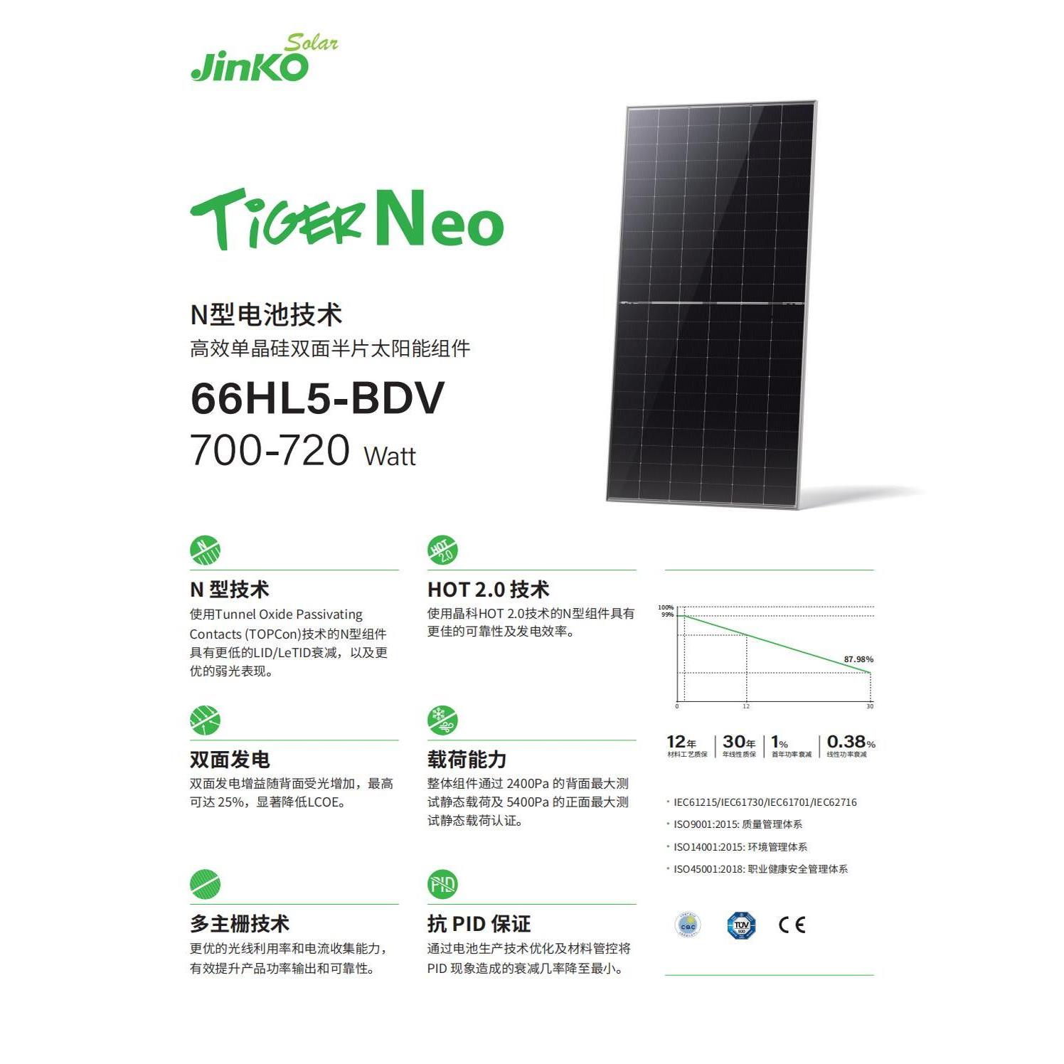 天合450w505w全新A级单晶太阳能电池板并网光伏发电板充24V电瓶