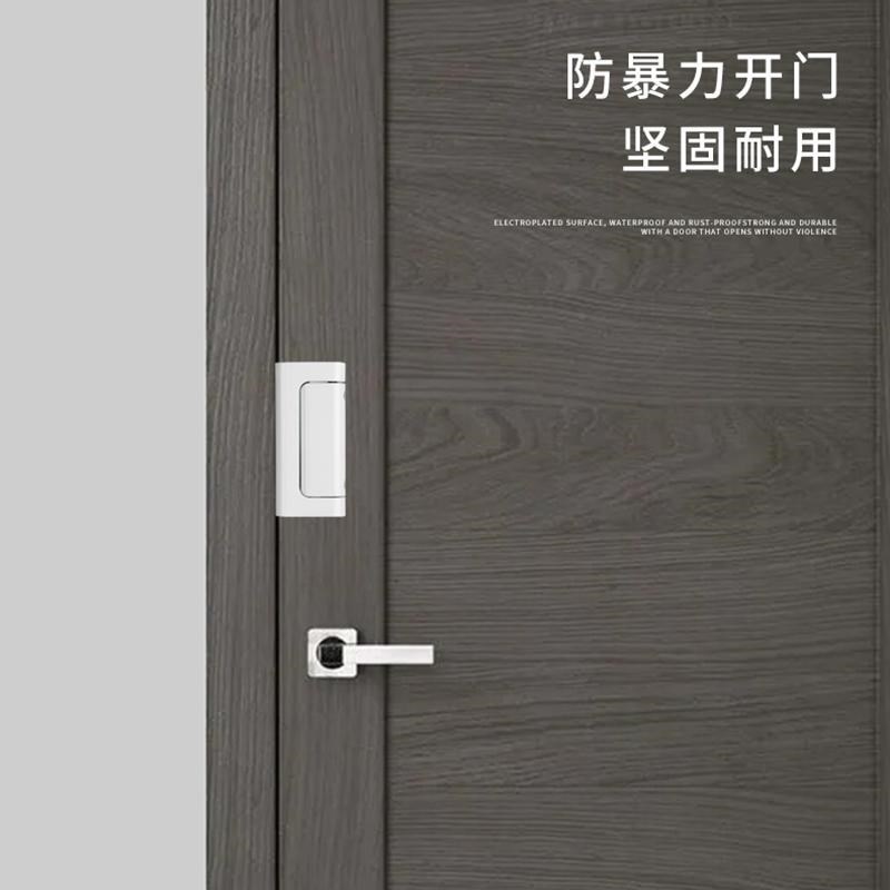 免打孔门扣门栓推拉门锁插销门卡扣移门锁扣搭扣防盗厕所卫生间锁