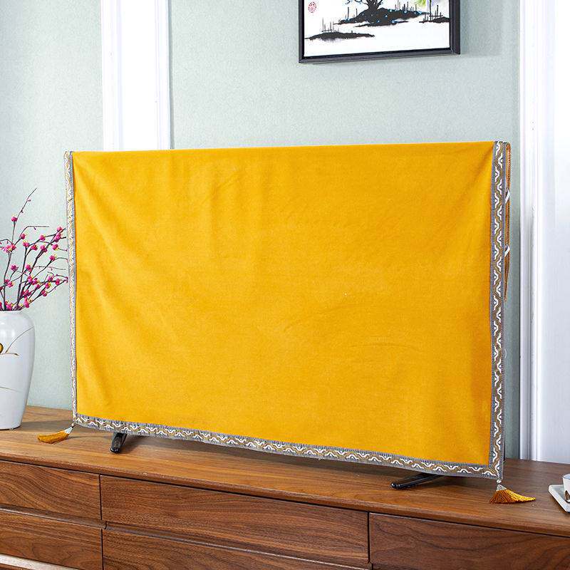 新款电视机罩防尘罩中式布艺盖巾32寸42寸I50寸55液晶电视机套盖