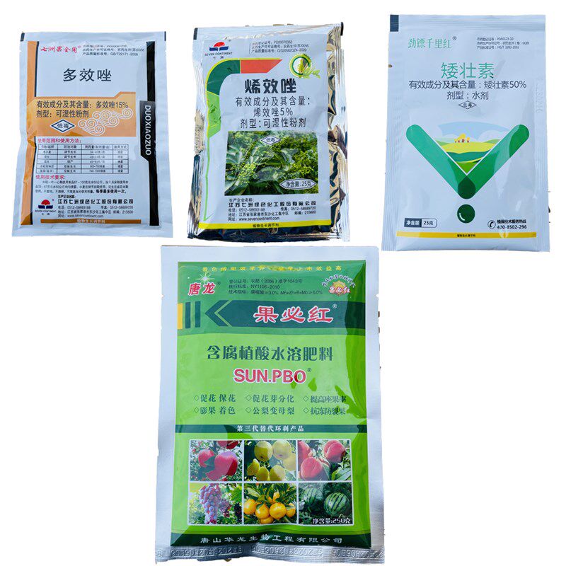 PBO新型果树促控剂华龙果必红唐龙pbo控旺促花S芽分化果树叶面肥