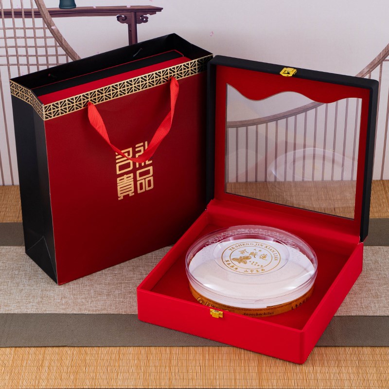 新款红色金线f莲礼品盒100克200克装金线莲空盒子金线莲礼盒包装
