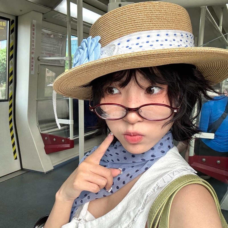 日系小清新蕾丝波点草帽女夏季度假旅游遮阳显脸小平顶花朵礼帽潮