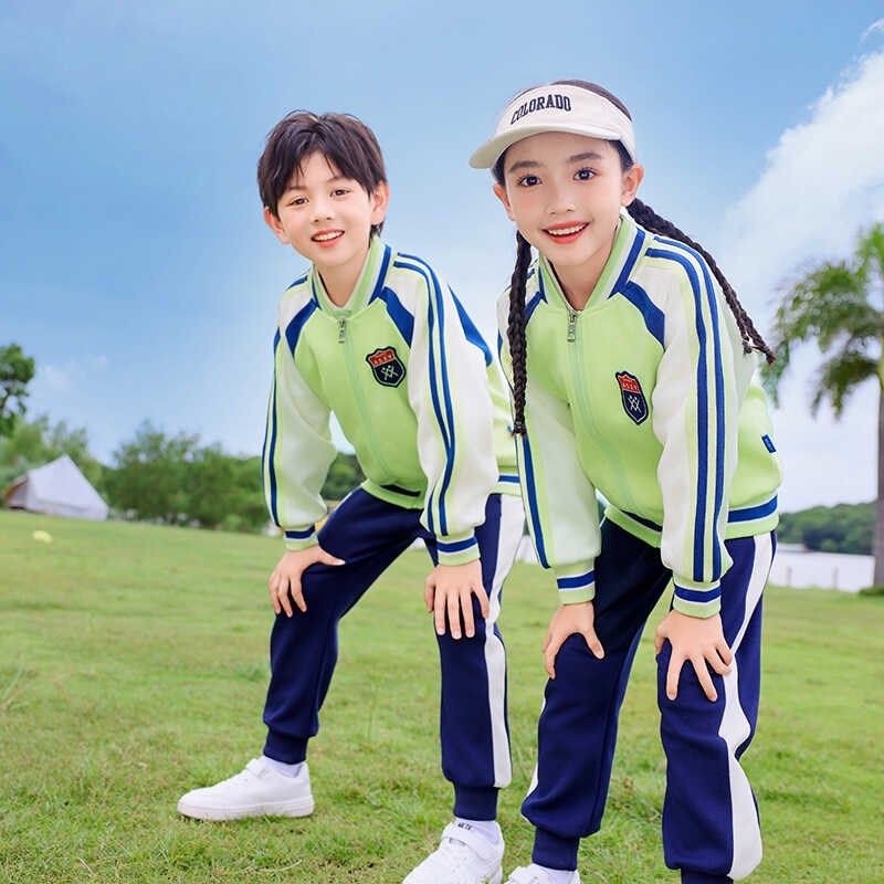 幼儿园园服春秋装校服套装新款中小学生春季时尚学院风班服两件套