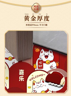 入户门地垫乔迁喜庆2024新款门口地毯高级感进门脚垫红色门垫大门