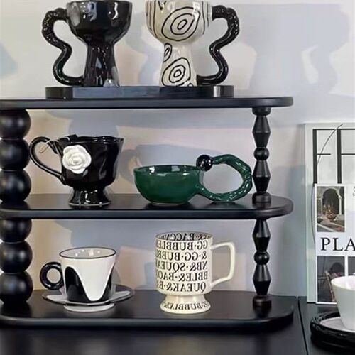 简约桌面杯架置物架多层s咖啡杯架茶杯水杯收纳架子中式茶具摆件