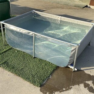 透明帆布鱼池带支架蓄水池加厚防雨布简易大型水产养殖水箱防漏水