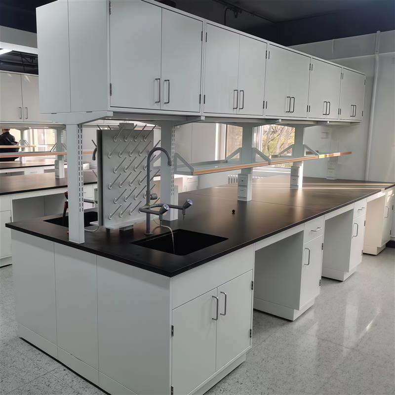 钢木实验台实验室工作台吊柜全钢化验室操K作台试验边台台通风橱