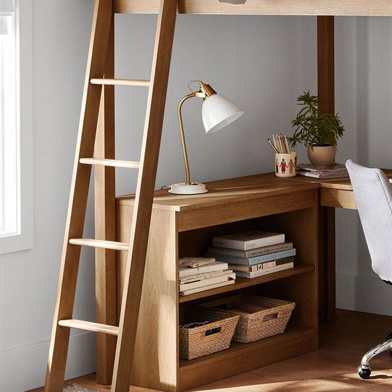 上床下柜实木高架床高低床上面床下面书桌一体书柜衣柜单上层定制